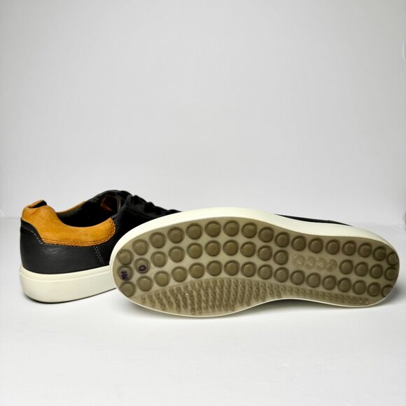 Ecco Men's Soft 7 Leather Sneaker Black Sz 9 US - Picture 6 of 9